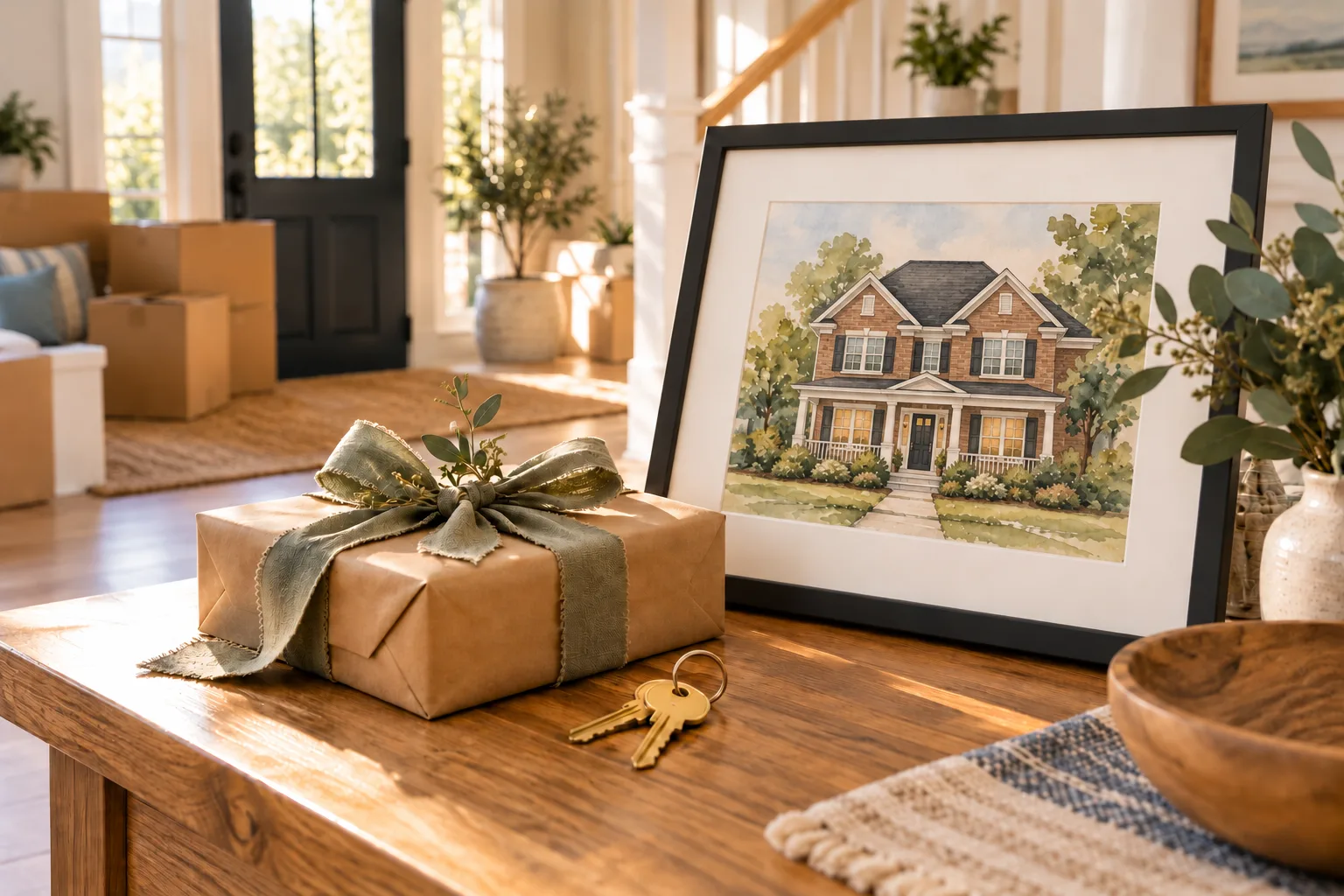 Home on Canvas realtor closing gift